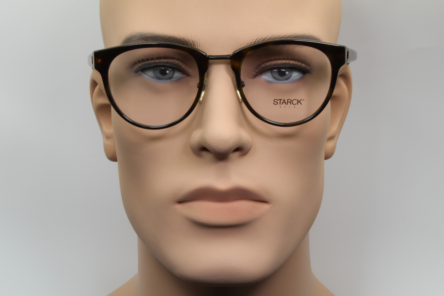 STARCK SH3043  Male Round Glasses Frame Havanna Black 51mm