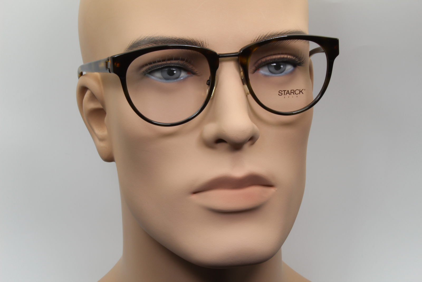 STARCK SH3043  Male Round Glasses Frame Havanna Black 51mm