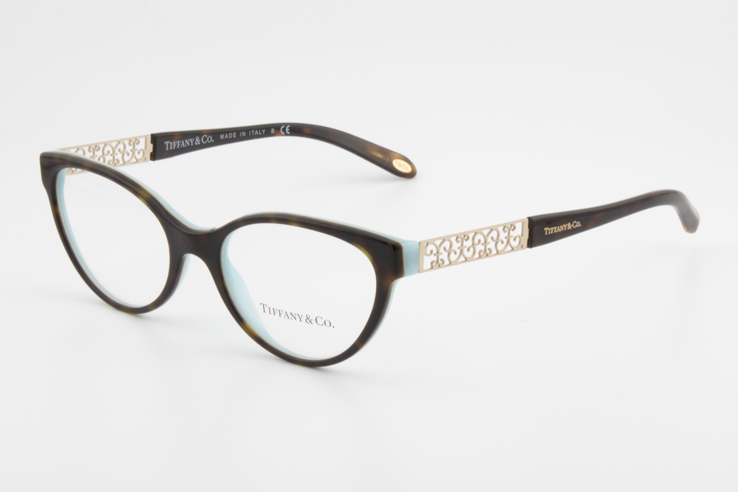 Tiffany & Co TF2129  Female Cat Eye Glasses Frame Havana/Blue 51mm