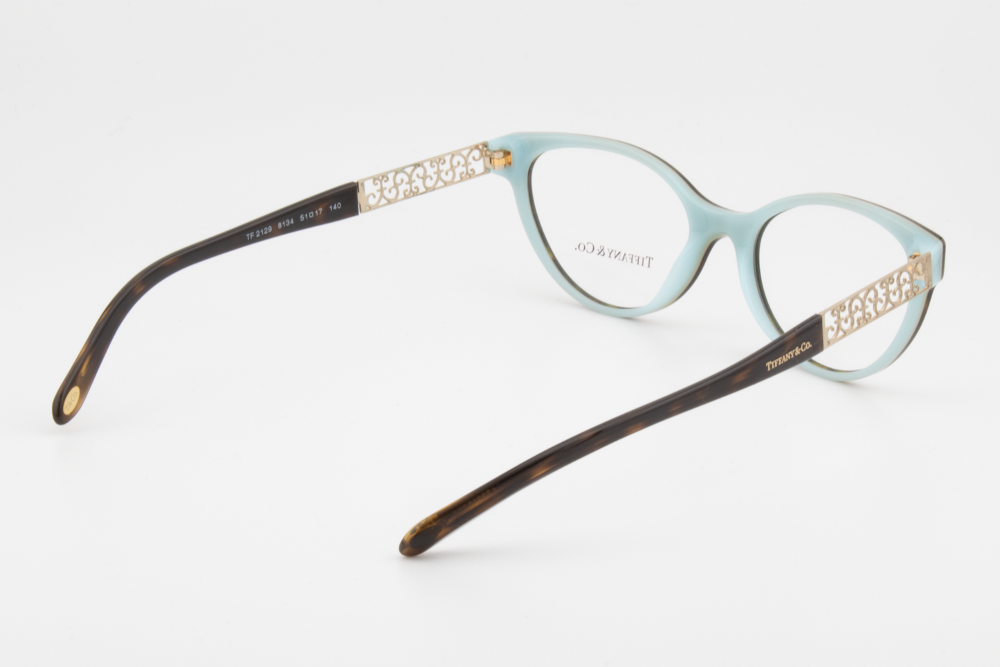 Tiffany & Co TF2129  Female Cat Eye Glasses Frame Havana/Blue 51mm