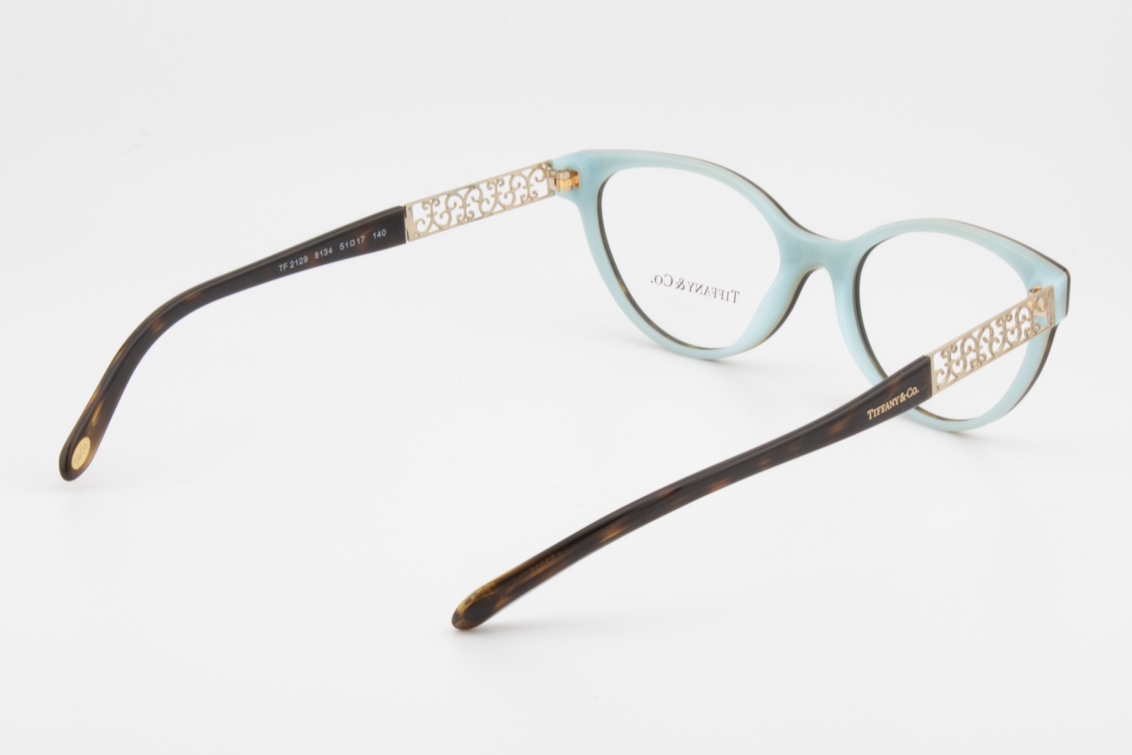Tiffany & Co TF2129  Female Cat Eye Glasses Frame Havana/Blue 51mm