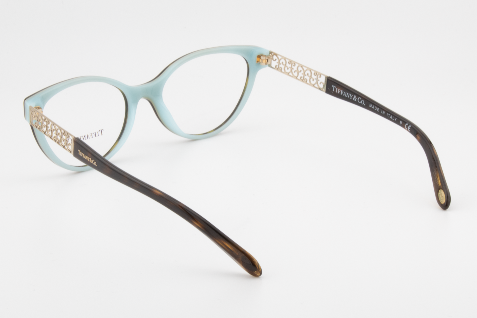 Tiffany & Co TF2129  Female Cat Eye Glasses Frame Havana/Blue 51mm