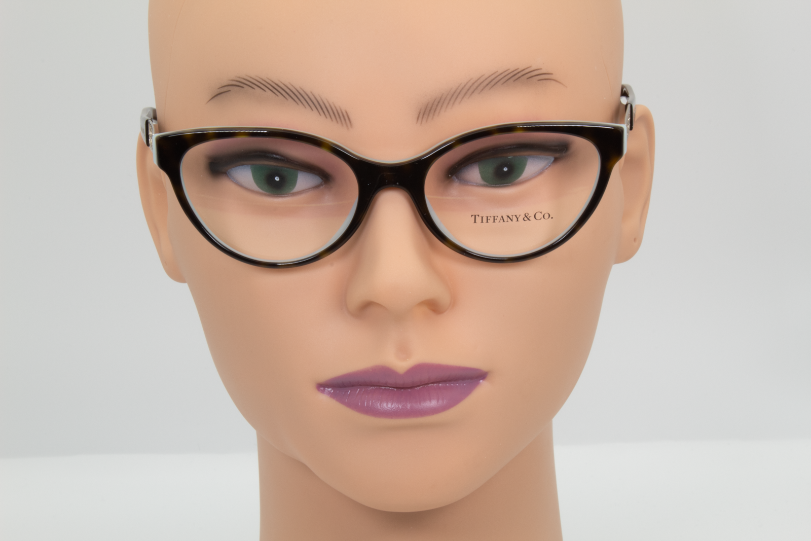 Tiffany & Co TF2129  Female Cat Eye Glasses Frame Havana/Blue 51mm