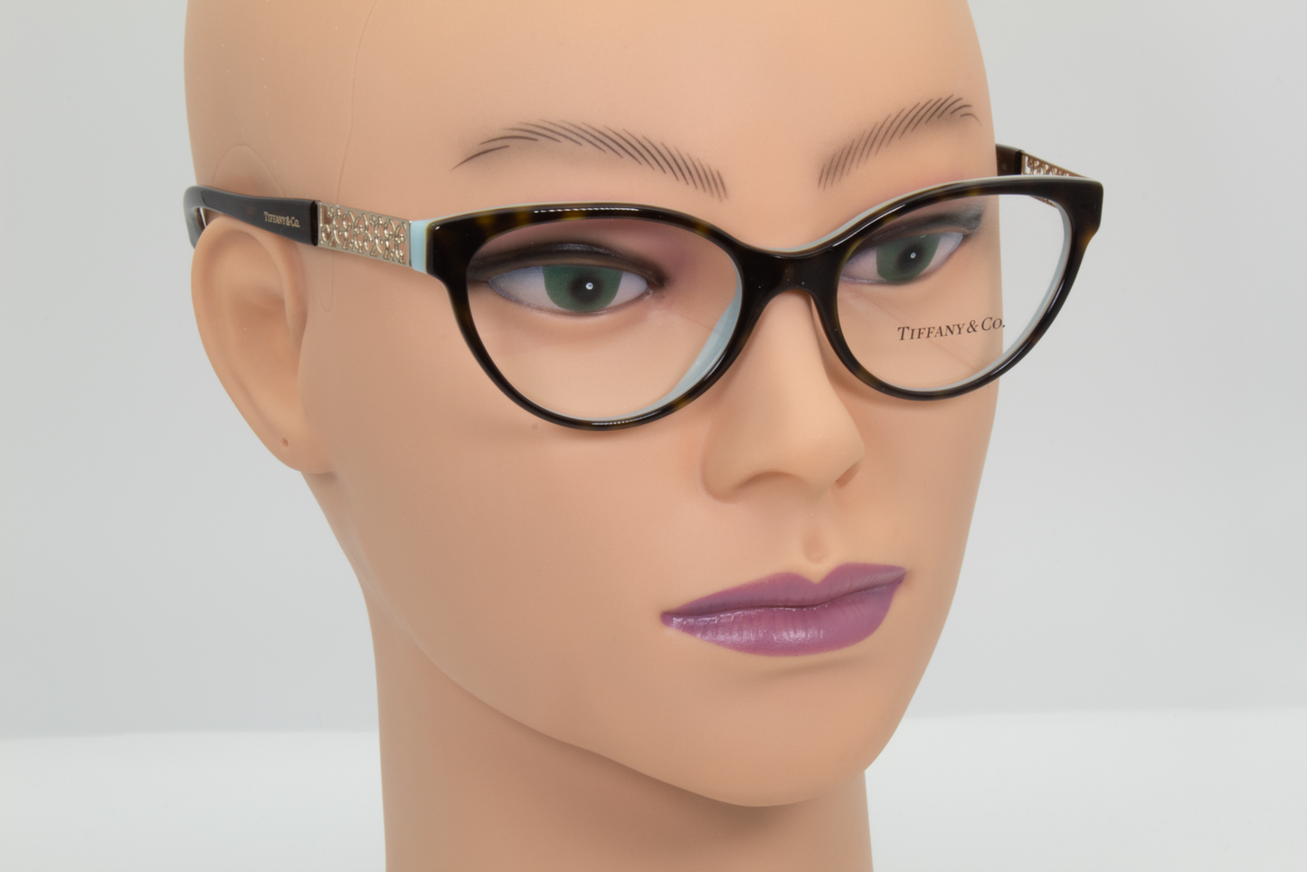 Tiffany & Co TF2129  Female Cat Eye Glasses Frame Havana/Blue 51mm