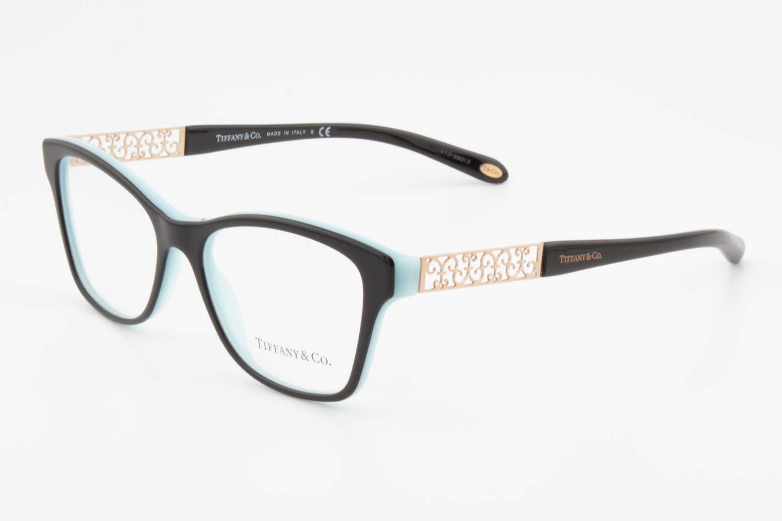 Tiffany & Co TF2130  Female Butterfly Glasses Frame Black Blue Gold 52mm