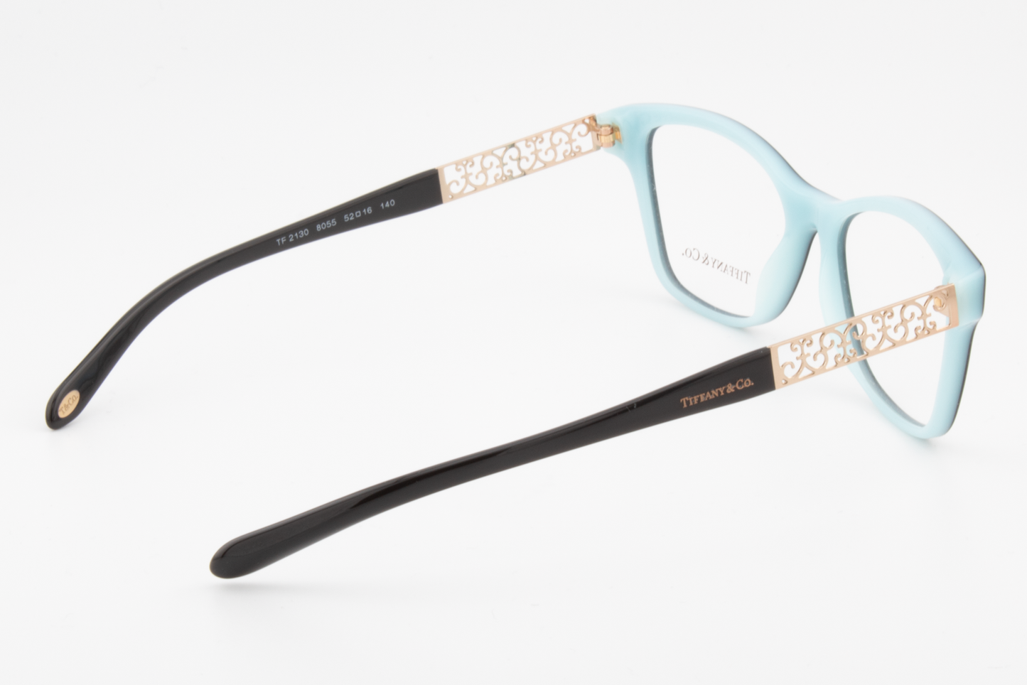 Tiffany & Co TF2130  Female Butterfly Glasses Frame Black Blue Gold 52mm