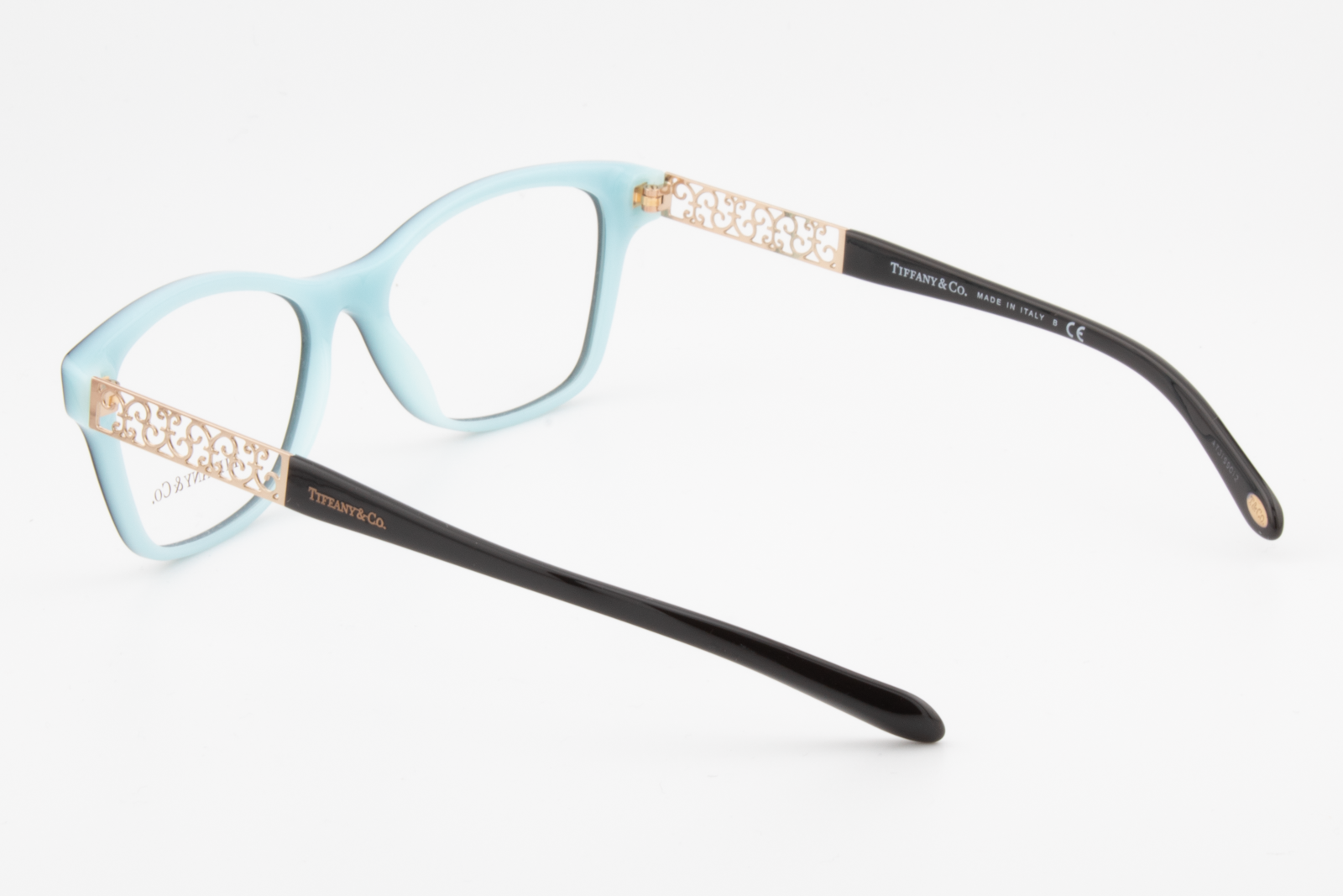 Tiffany & Co TF2130  Female Butterfly Glasses Frame Black Blue Gold 52mm