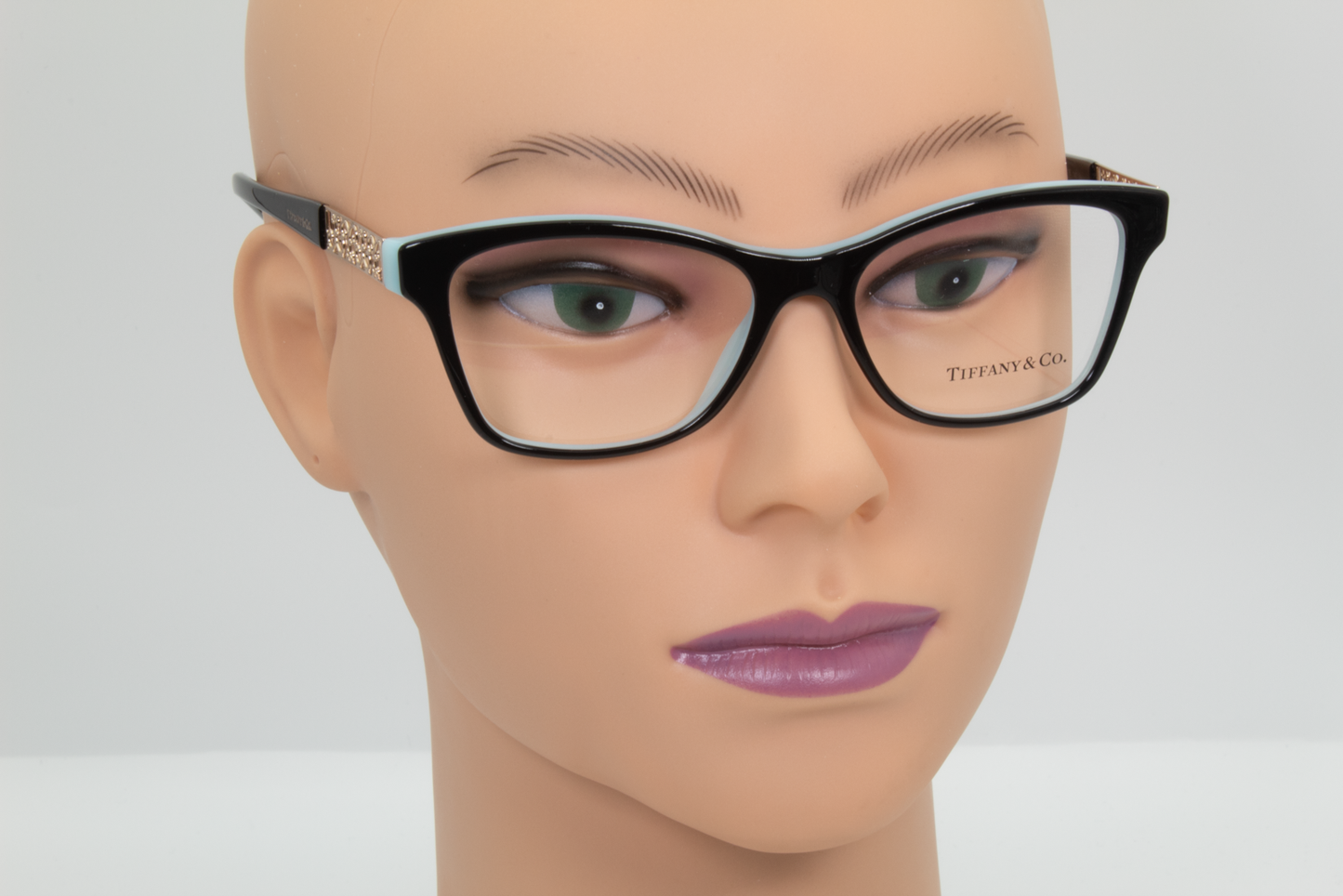 Tiffany & Co TF2130  Female Butterfly Glasses Frame Black Blue Gold 52mm