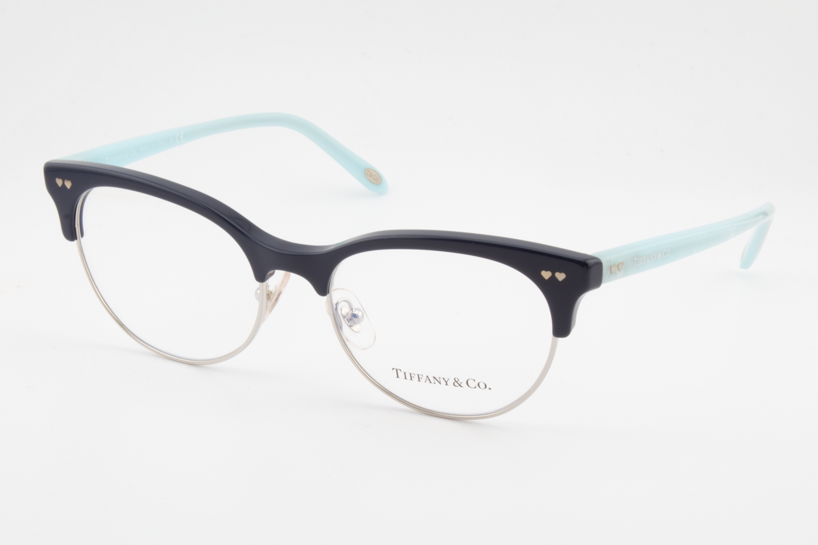 Tiffany & Co TF2156  Female Cat Eye Glasses Frame Blue/Silver 53mm