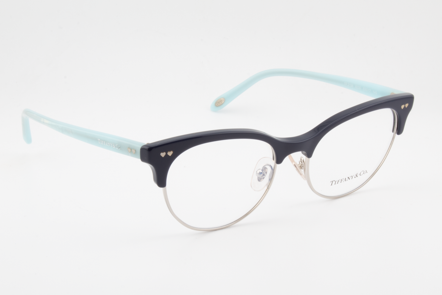Tiffany & Co TF2156  Female Cat Eye Glasses Frame Blue/Silver 53mm