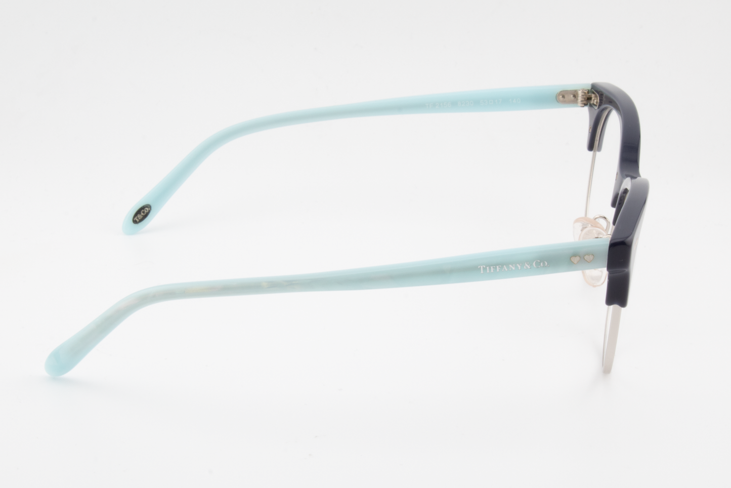 Tiffany & Co TF2156  Female Cat Eye Glasses Frame Blue/Silver 53mm