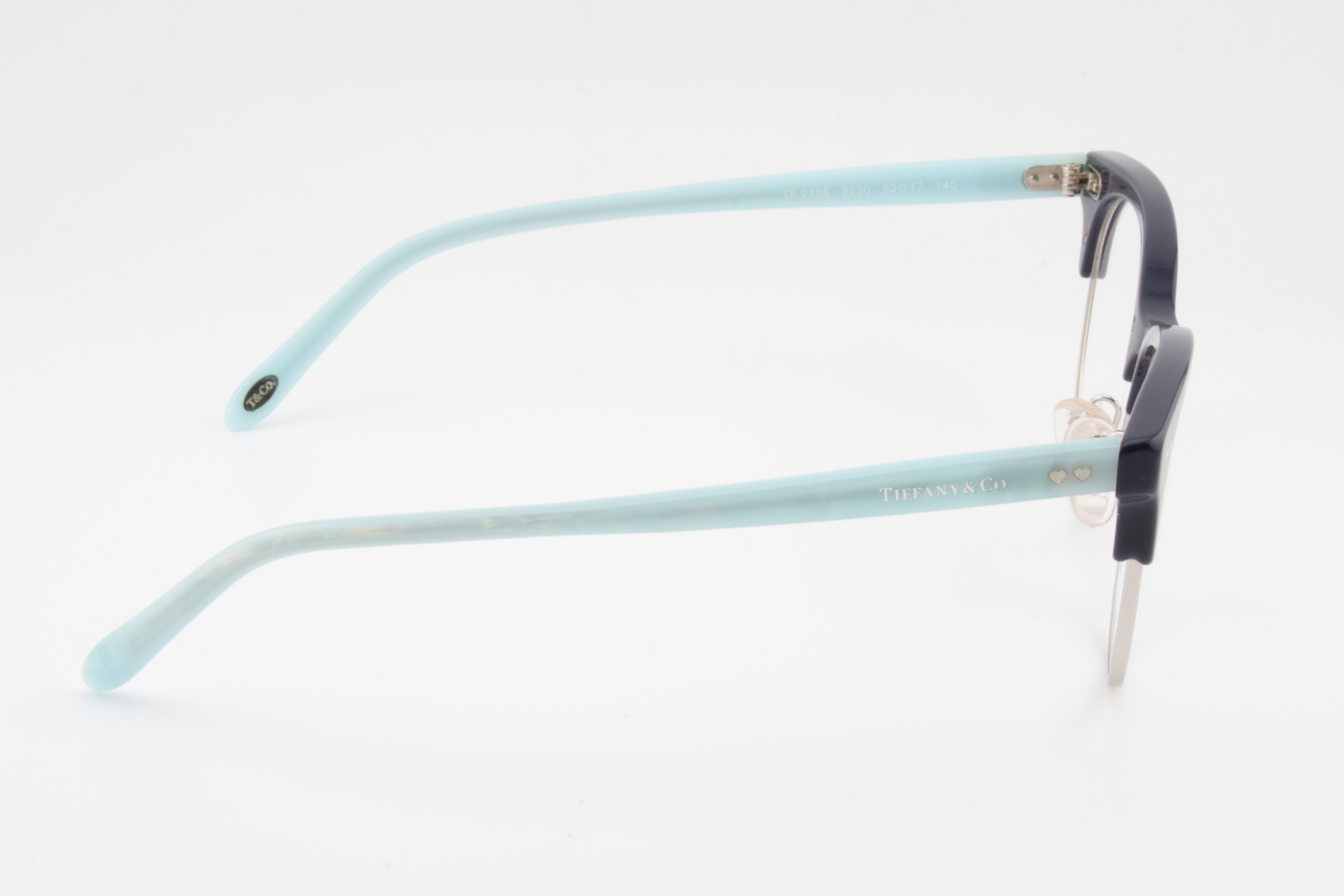 Tiffany & Co TF2156  Female Cat Eye Glasses Frame Blue/Silver 53mm