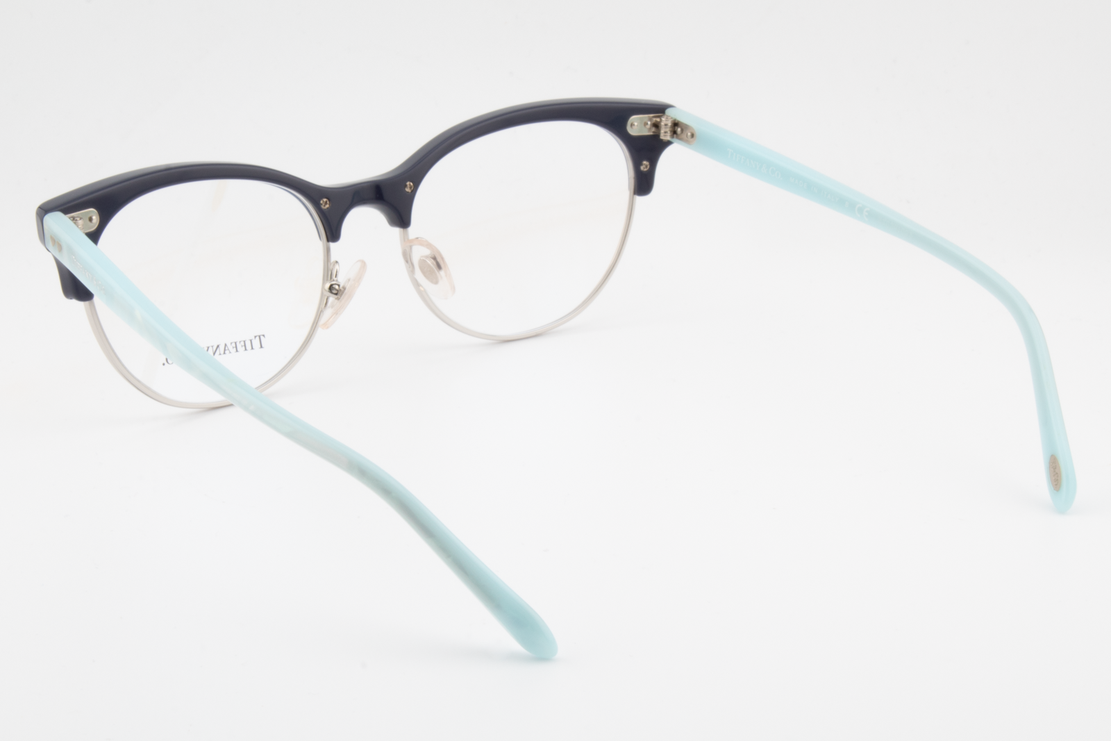 Tiffany & Co TF2156  Female Cat Eye Glasses Frame Blue/Silver 53mm