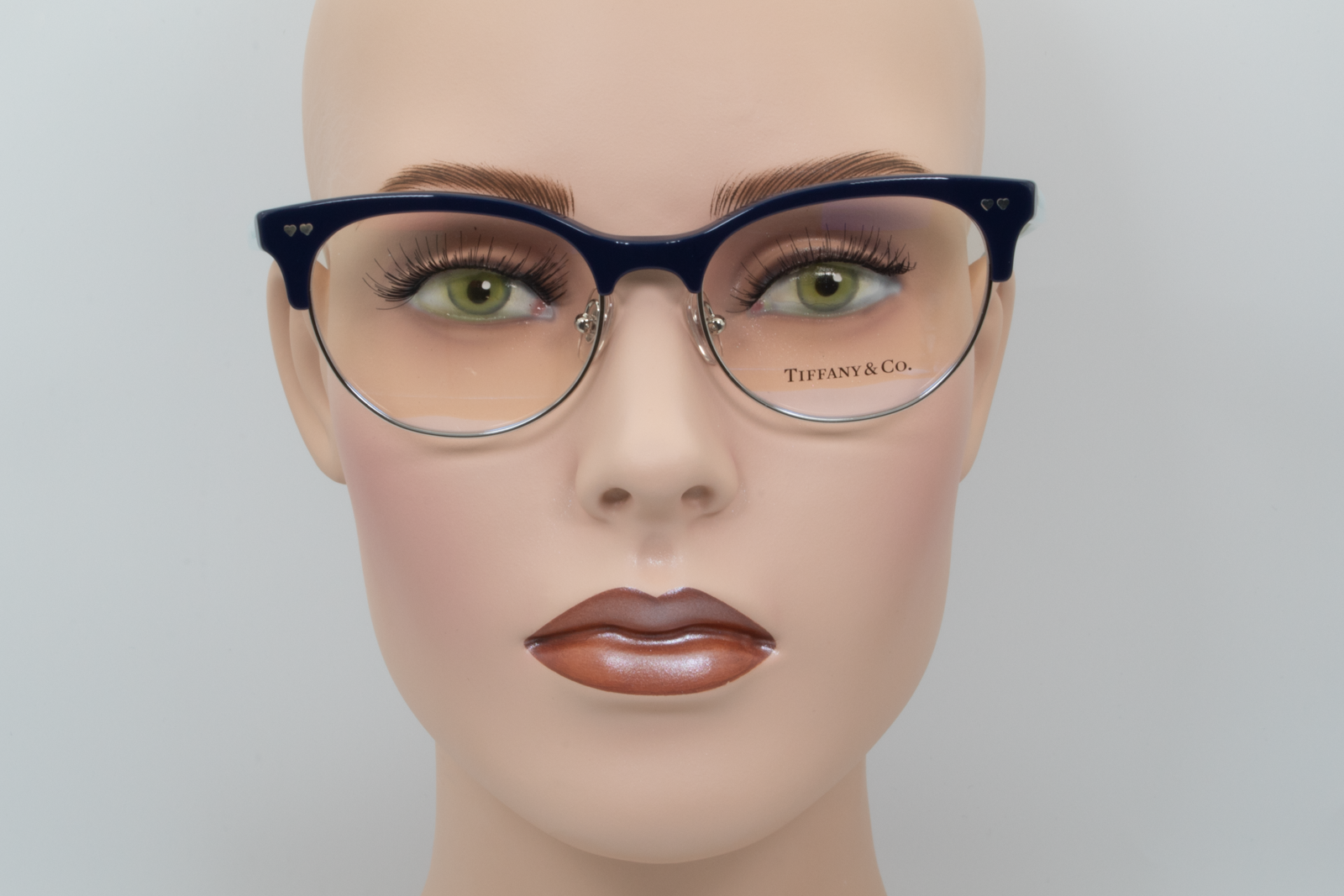 Tiffany & Co TF2156  Female Cat Eye Glasses Frame Blue/Silver 53mm