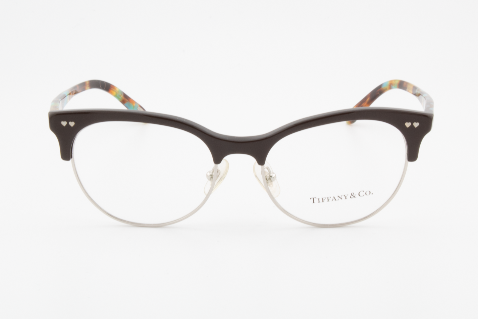Tiffany & Co TF2156  Female Cat Eye Glasses Frame Brown/Silver 53mm
