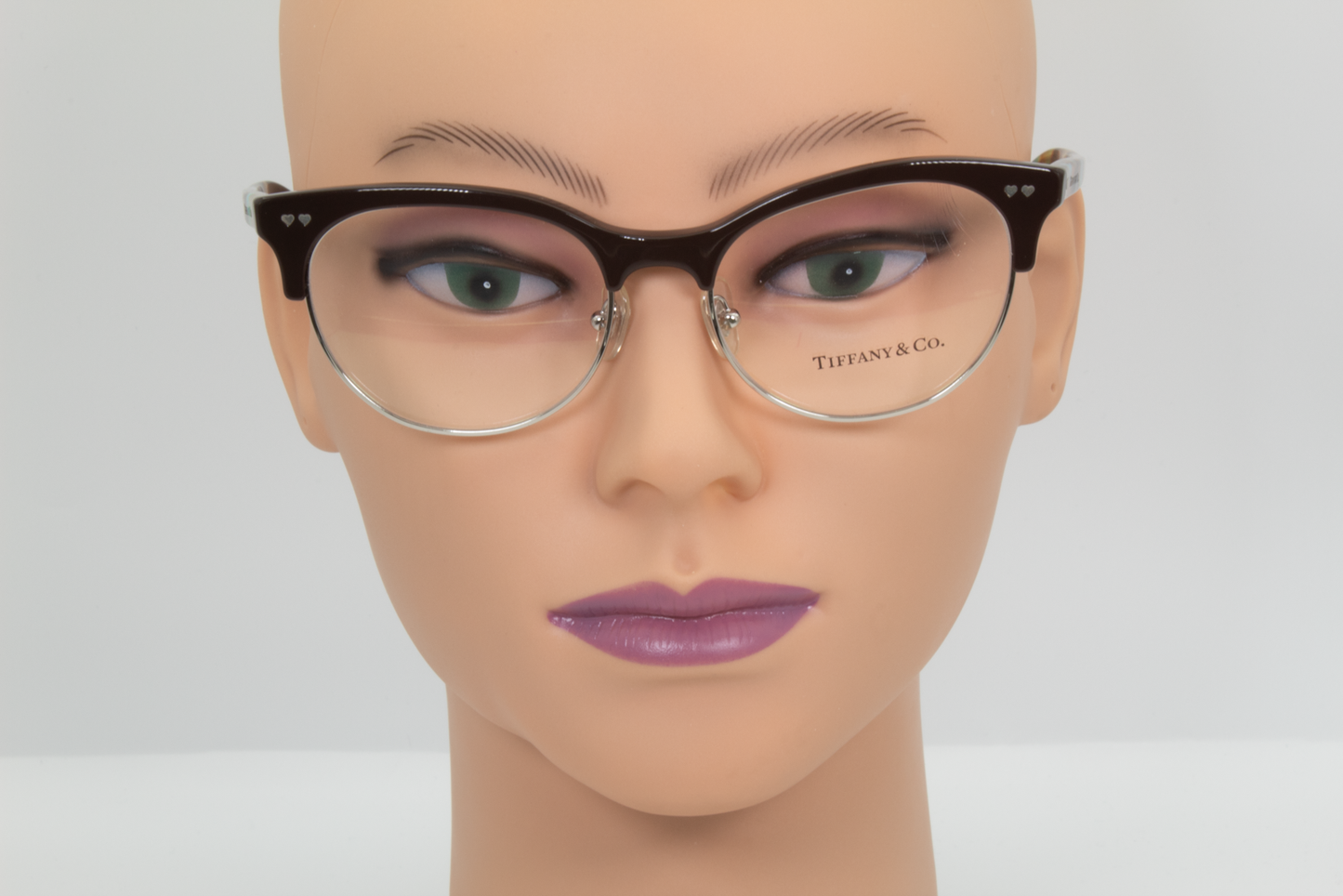 Tiffany & Co TF2156  Female Cat Eye Glasses Frame Brown/Silver 53mm