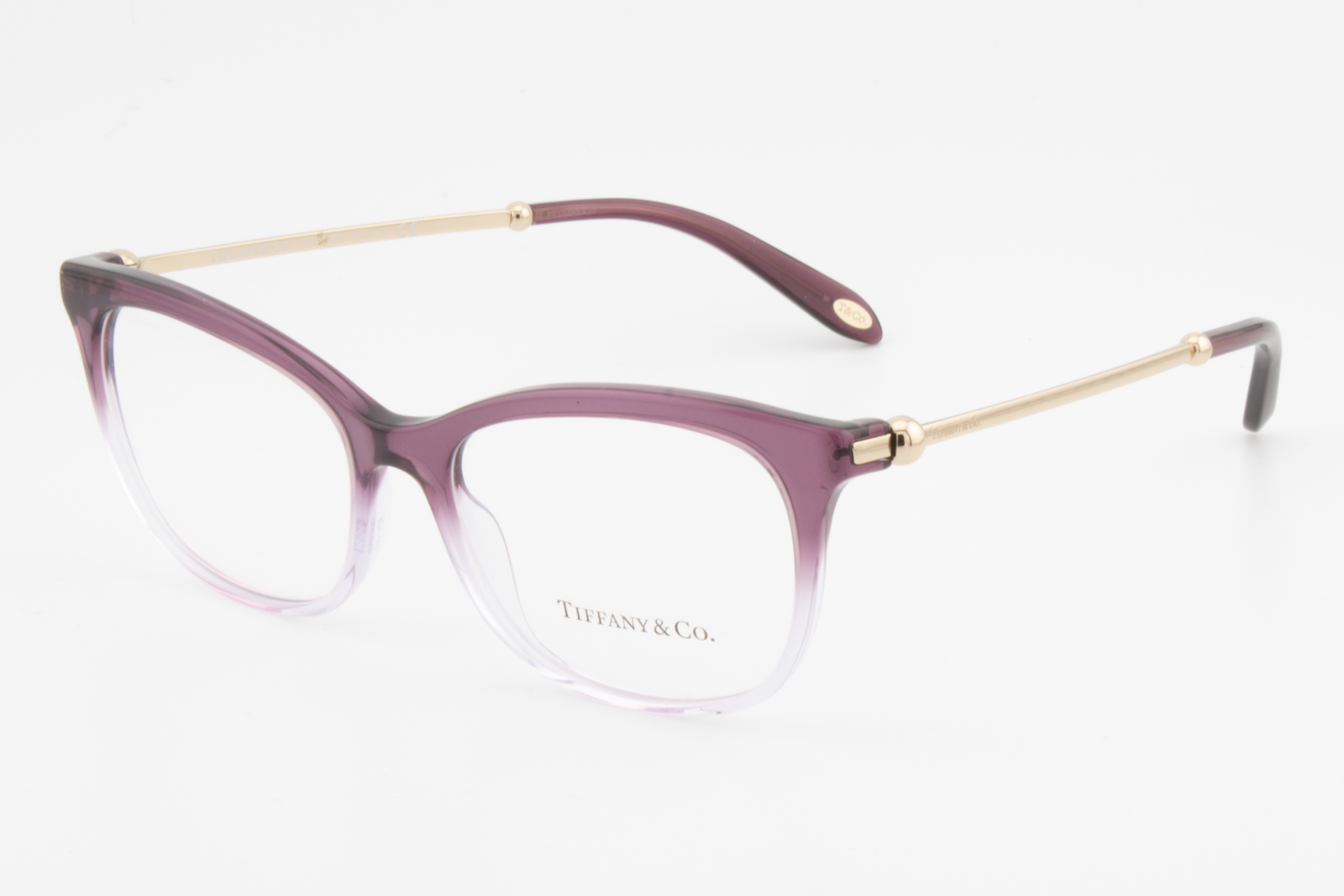 Tiffany & Co TF2157  Female Square Glasses Frame Transparent Purple Grad Lilac 52mm