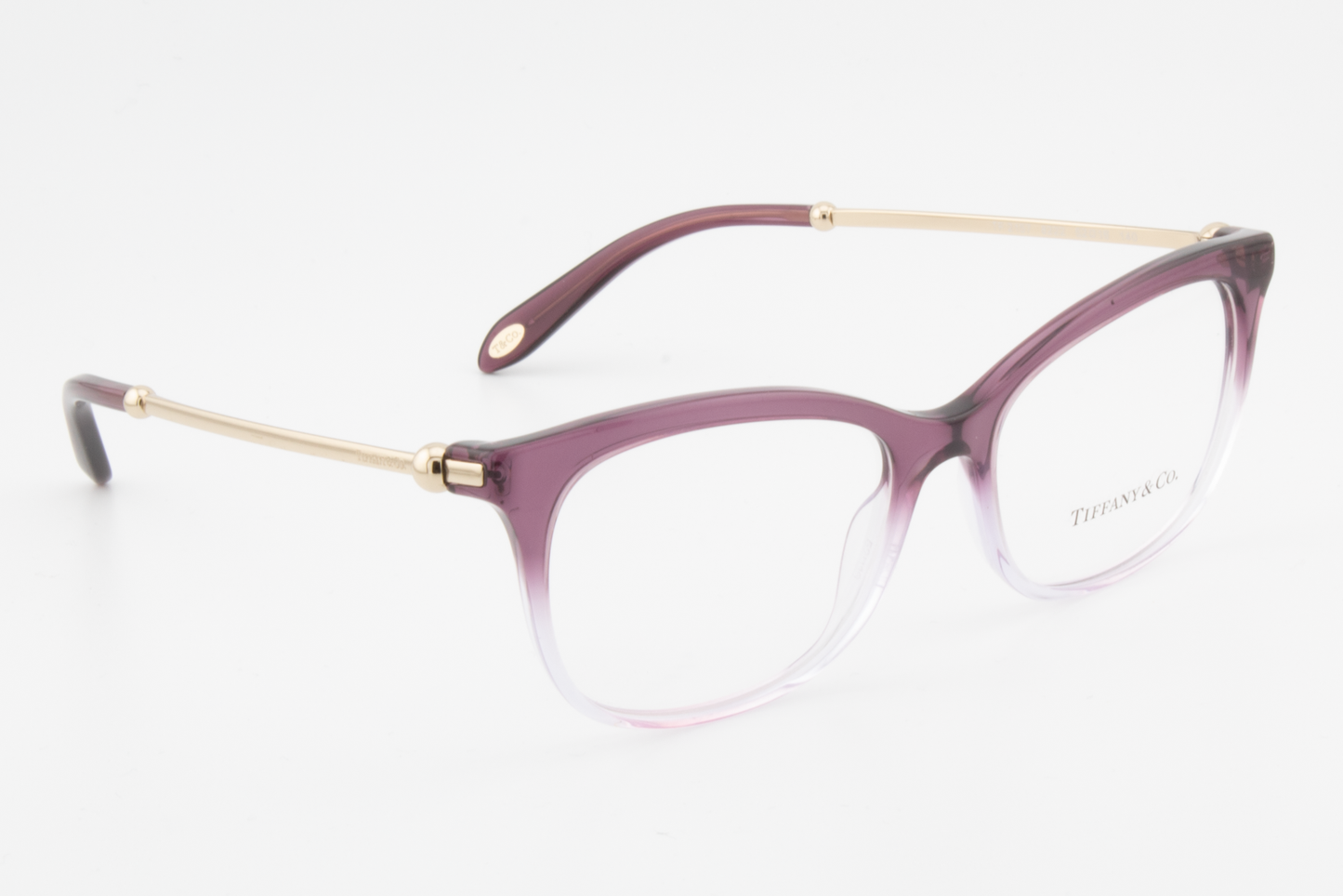 Tiffany & Co TF2157  Female Square Glasses Frame Transparent Purple Grad Lilac 52mm