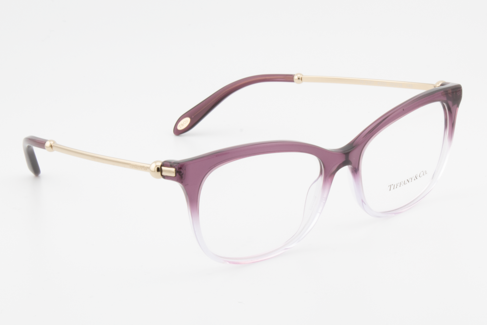 Tiffany & Co TF2157  Female Square Glasses Frame Transparent Purple Grad Lilac 52mm