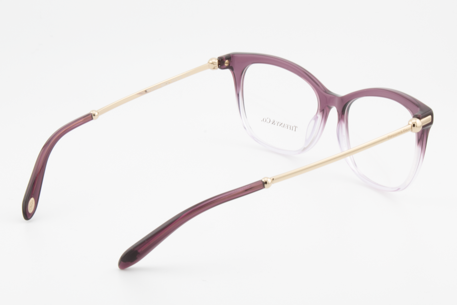 Tiffany & Co TF2157  Female Square Glasses Frame Transparent Purple Grad Lilac 52mm