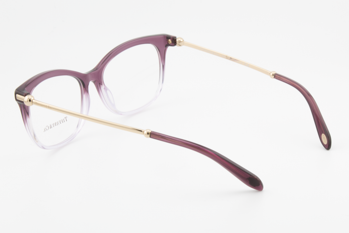 Tiffany & Co TF2157  Female Square Glasses Frame Transparent Purple Grad Lilac 52mm