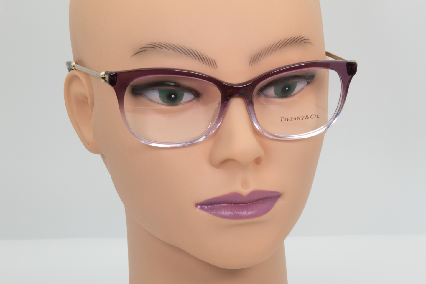 Tiffany & Co TF2157  Female Square Glasses Frame Transparent Purple Grad Lilac 52mm