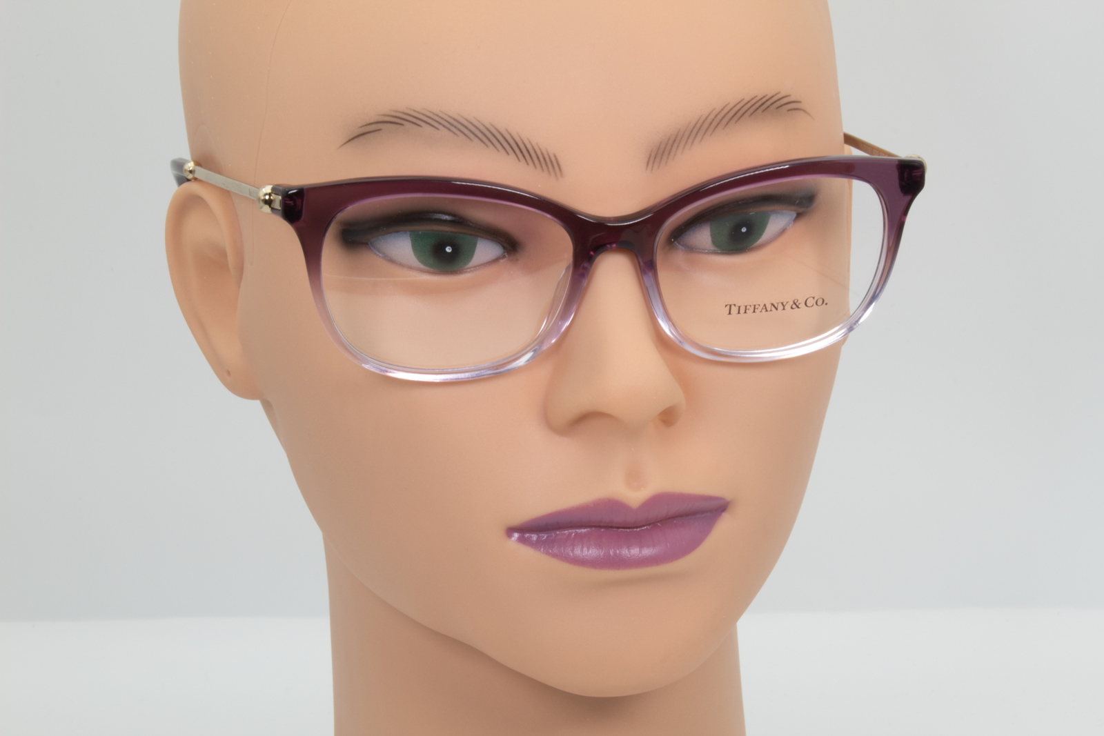 Tiffany & Co TF2157  Female Square Glasses Frame Transparent Purple Grad Lilac 52mm