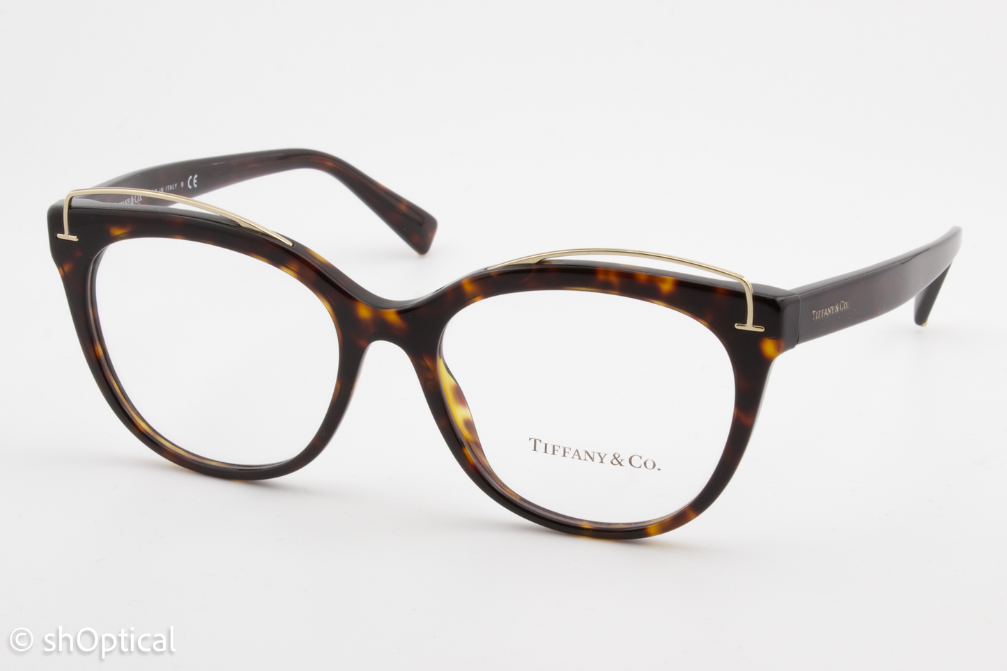 Tiffany & Co TF2166  Female Cat Eye Glasses Frame Dark Havana 53mm