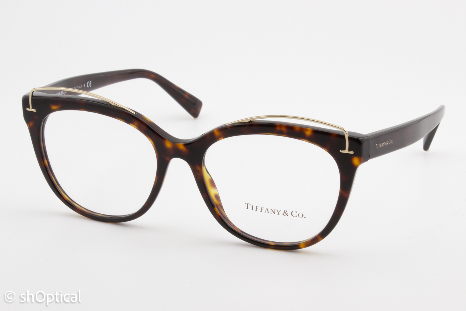 Tiffany & Co TF2166  Female Cat Eye Glasses Frame Dark Havana 53mm