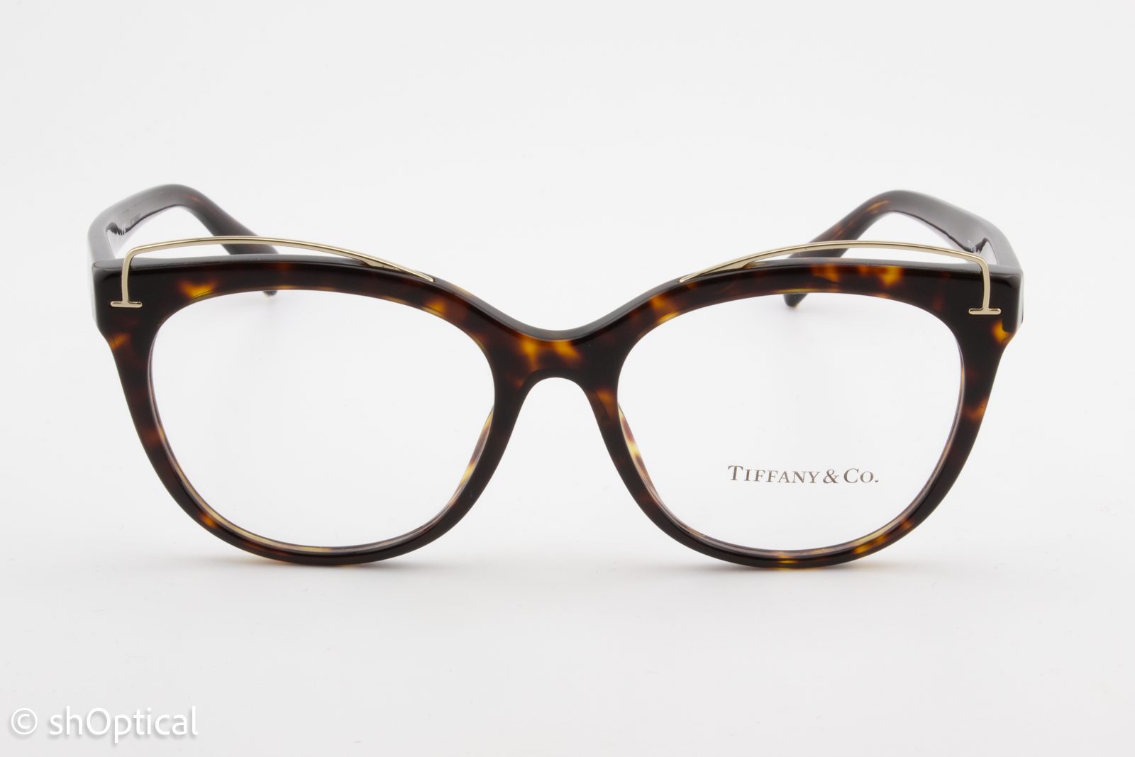 Tiffany & Co TF2166  Female Cat Eye Glasses Frame Dark Havana 53mm