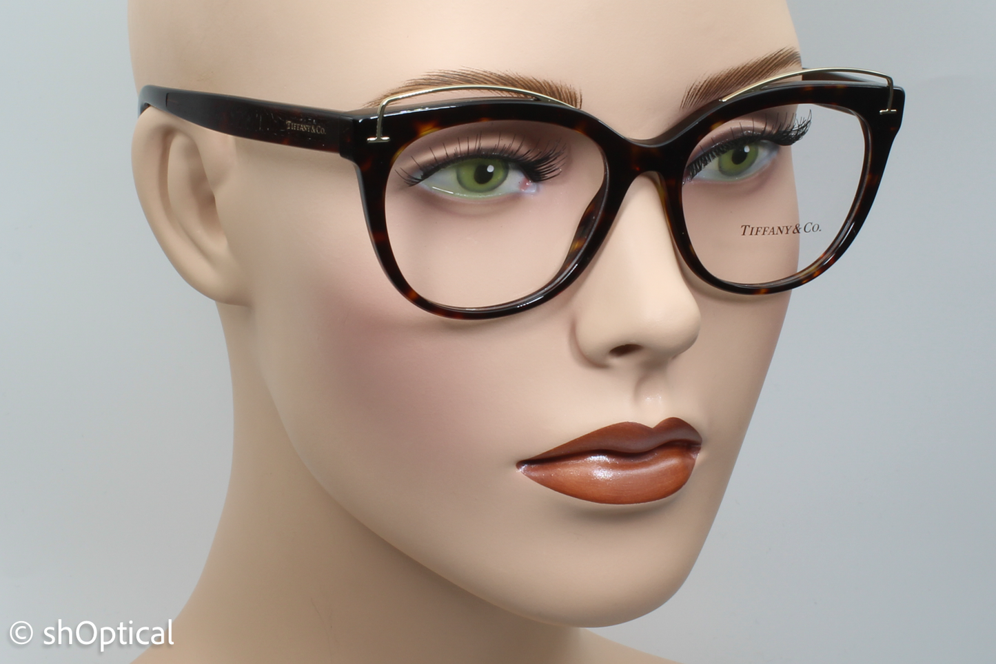 Tiffany & Co TF2166  Female Cat Eye Glasses Frame Dark Havana 53mm