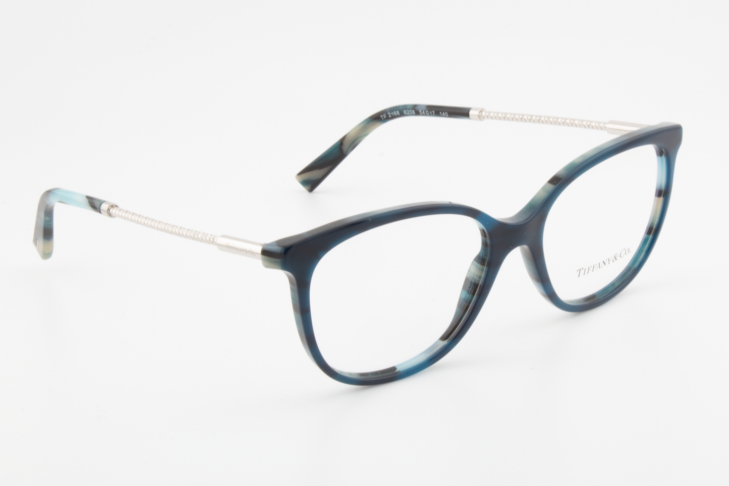 Tiffany & Co TF2168  Female Cat Eye Glasses Frame Blue/Lamps Blue 54mm
