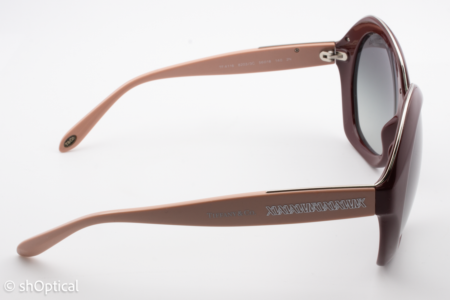 Tiffany & Co. TF4116 8203/3C Womens Full Rim Sunglasses Maroon 56mm