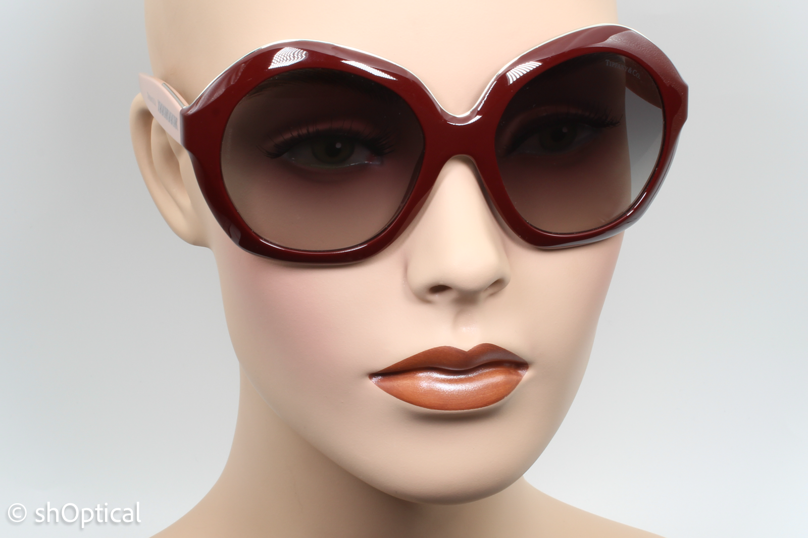 Tiffany & Co. TF4116 8203/3C Womens Full Rim Sunglasses Maroon 56mm