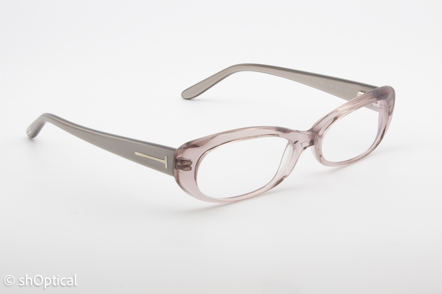 Tom Ford TF5141  Female Cat Eye Glasses Frame Transparent Faded Pink 53mm