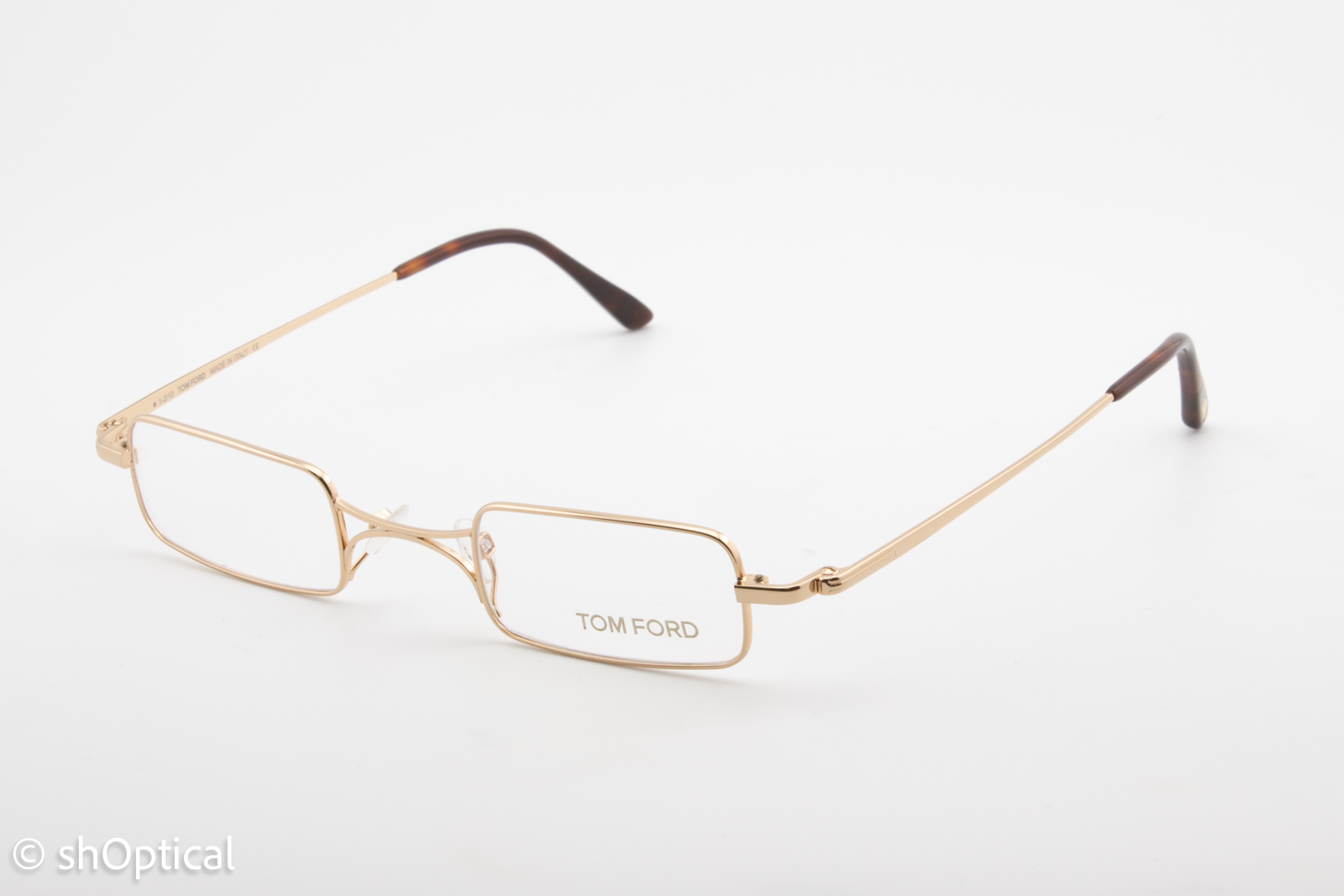 Tom Ford TF5170  Unisex Rectangular Glasses Frame Rose Gold Shiny 42mm