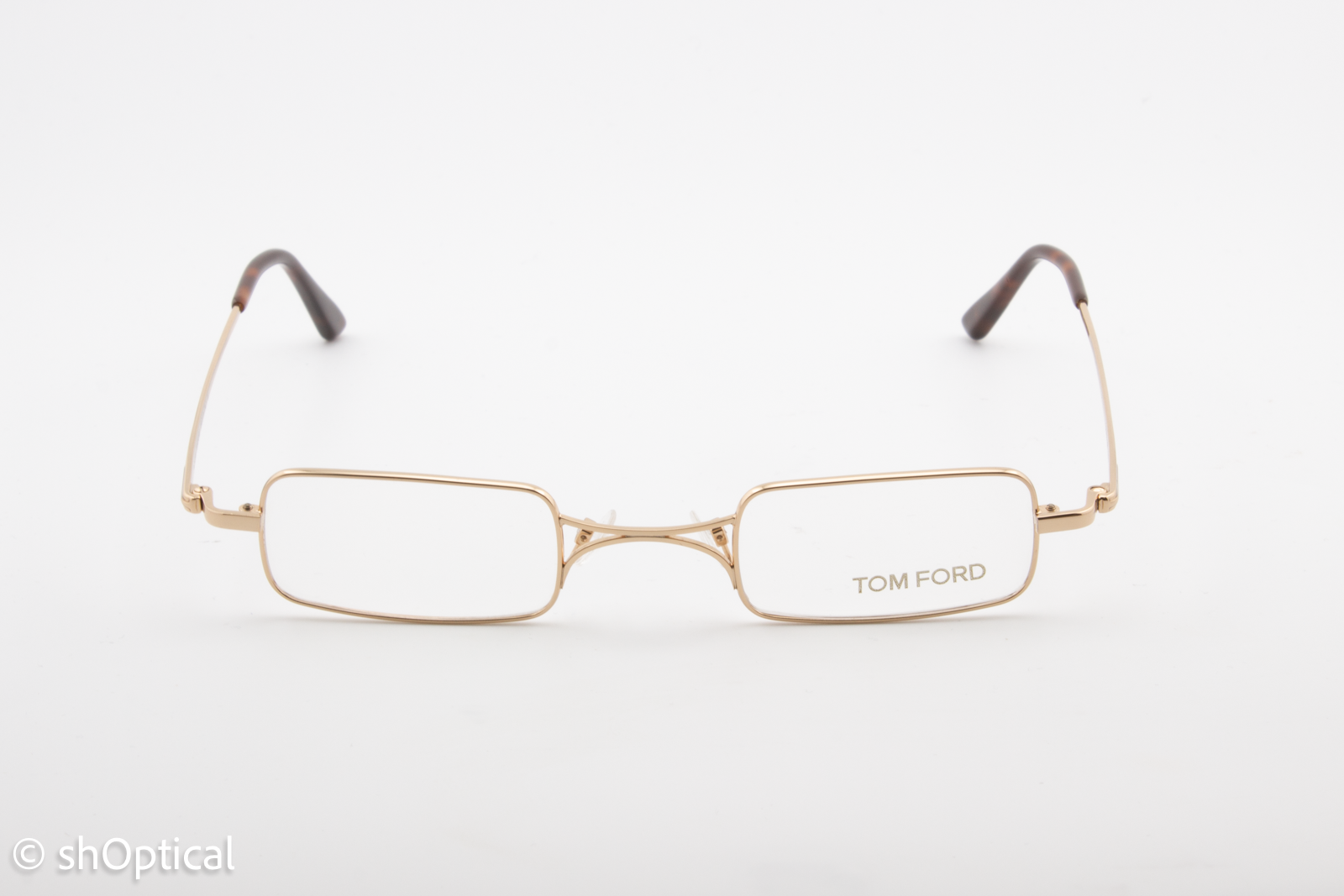 Tom Ford TF5170  Unisex Rectangular Glasses Frame Rose Gold Shiny 42mm