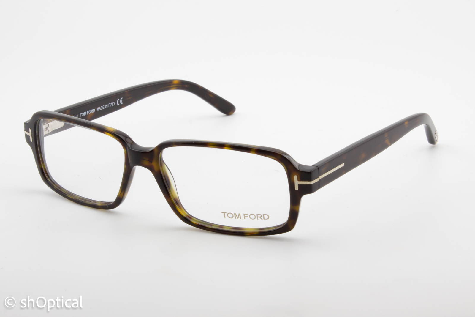 Tom Ford TF5195  Unisex Rectangular Glasses Frame Havana 54mm