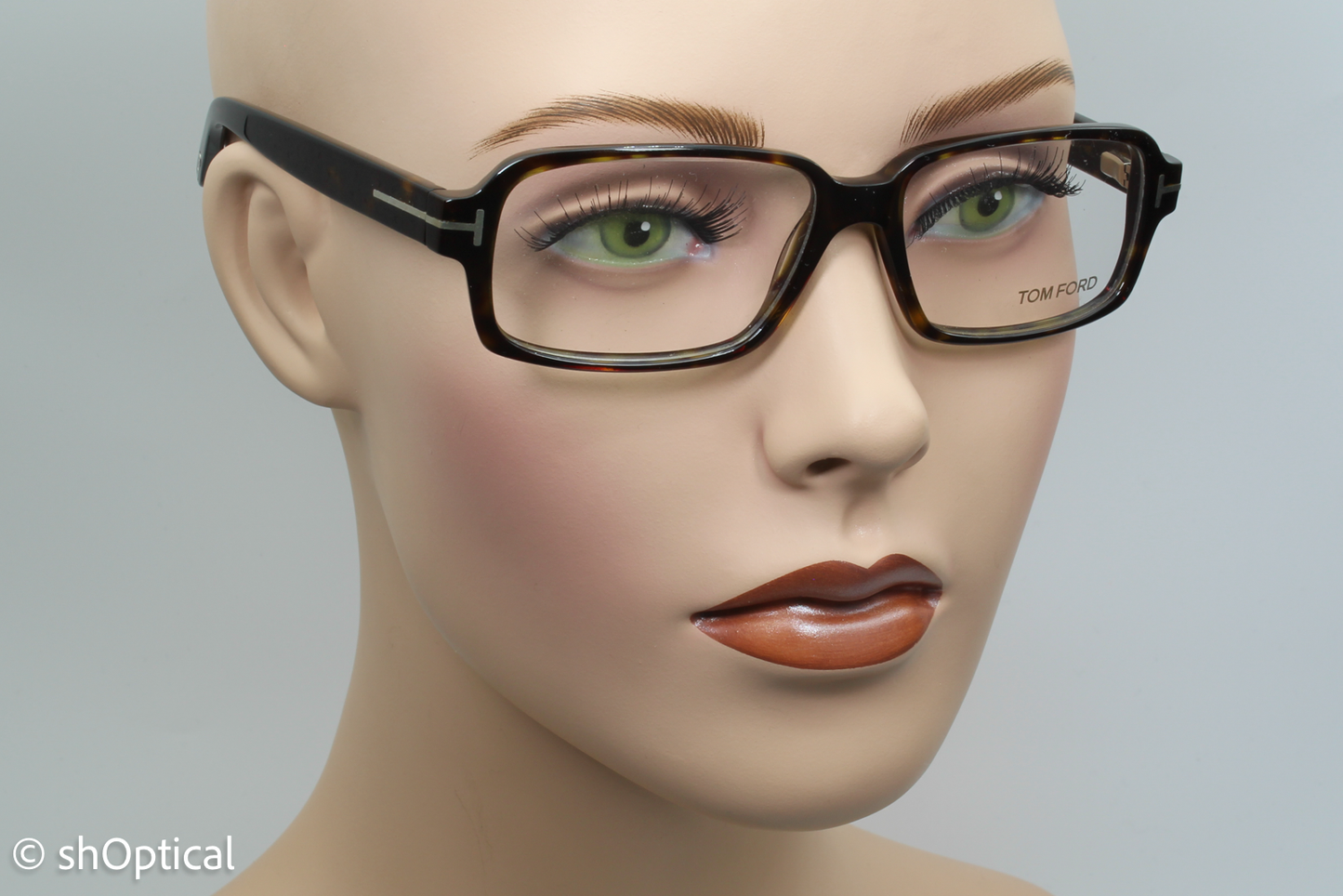 Tom Ford TF5195  Unisex Rectangular Glasses Frame Havana 54mm