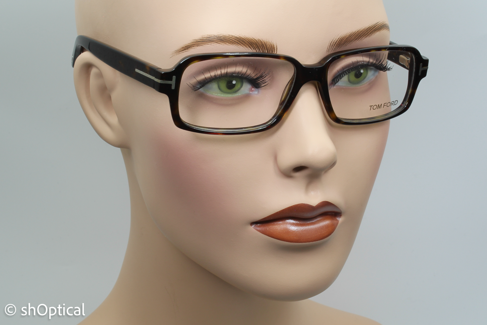 Tom Ford TF5195  Unisex Rectangular Glasses Frame Havana 54mm