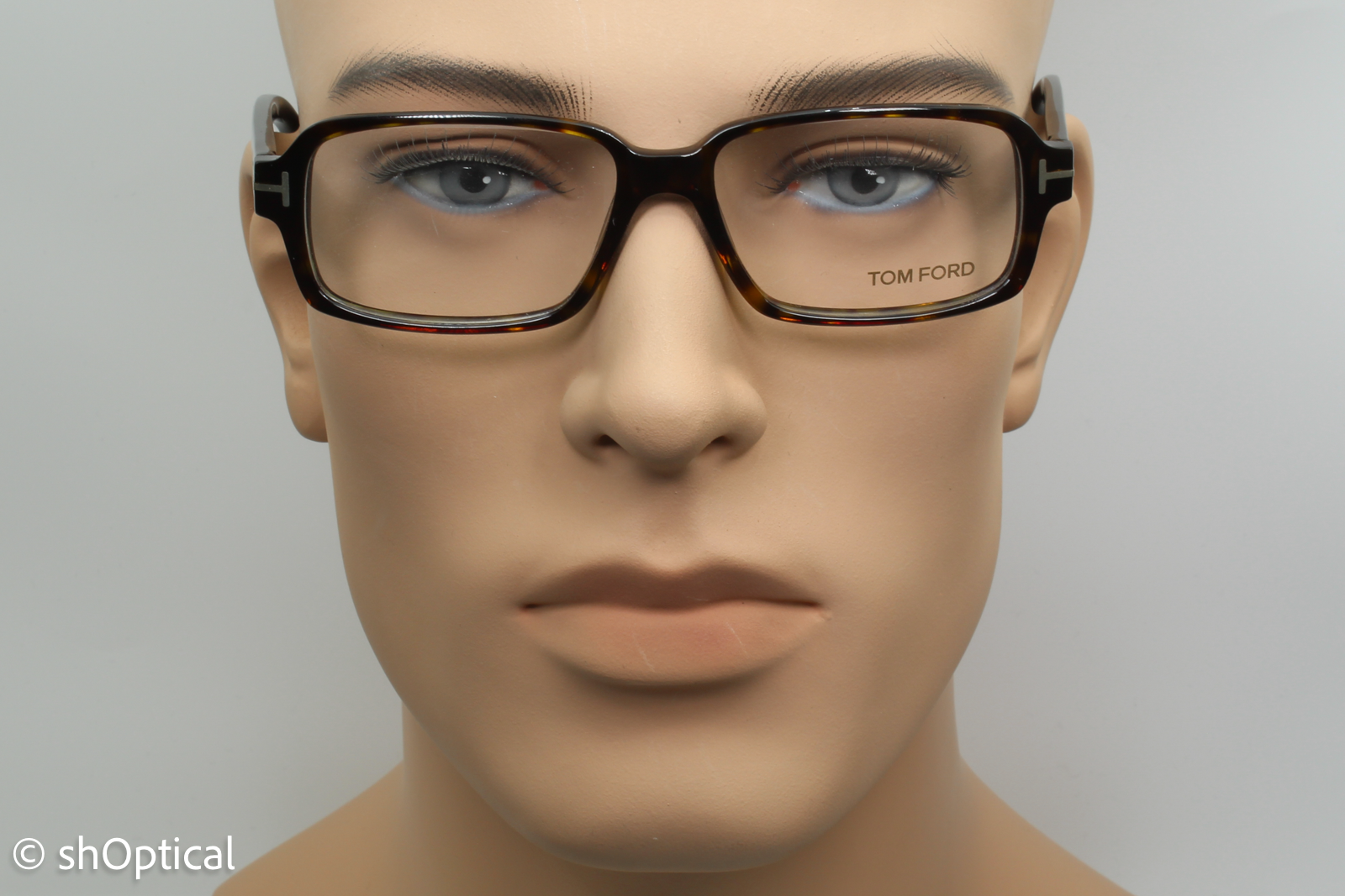 Tom Ford TF5195  Unisex Rectangular Glasses Frame Havana 54mm