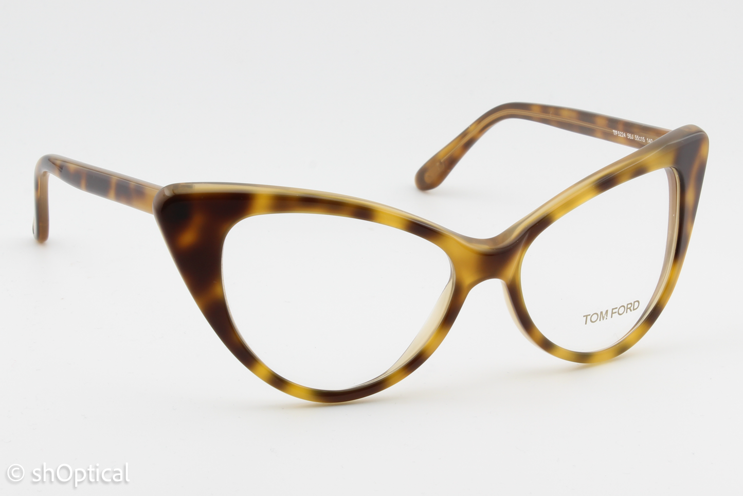 Tom Ford TF5224  Female Cat Eye Glasses Frame Tortoiseshell 55mm