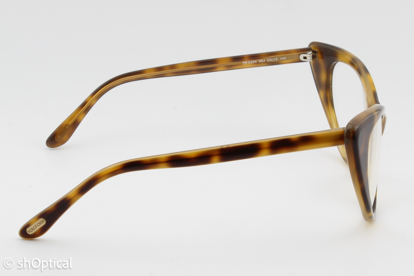 Tom Ford TF5224  Female Cat Eye Glasses Frame Tortoiseshell 55mm