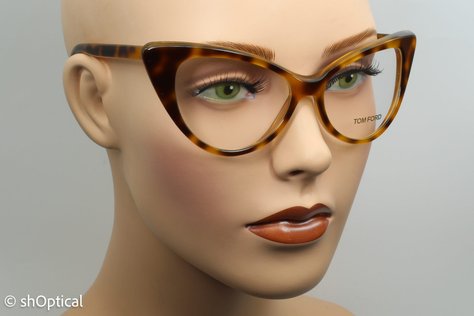 Tom Ford TF5224  Female Cat Eye Glasses Frame Tortoiseshell 55mm