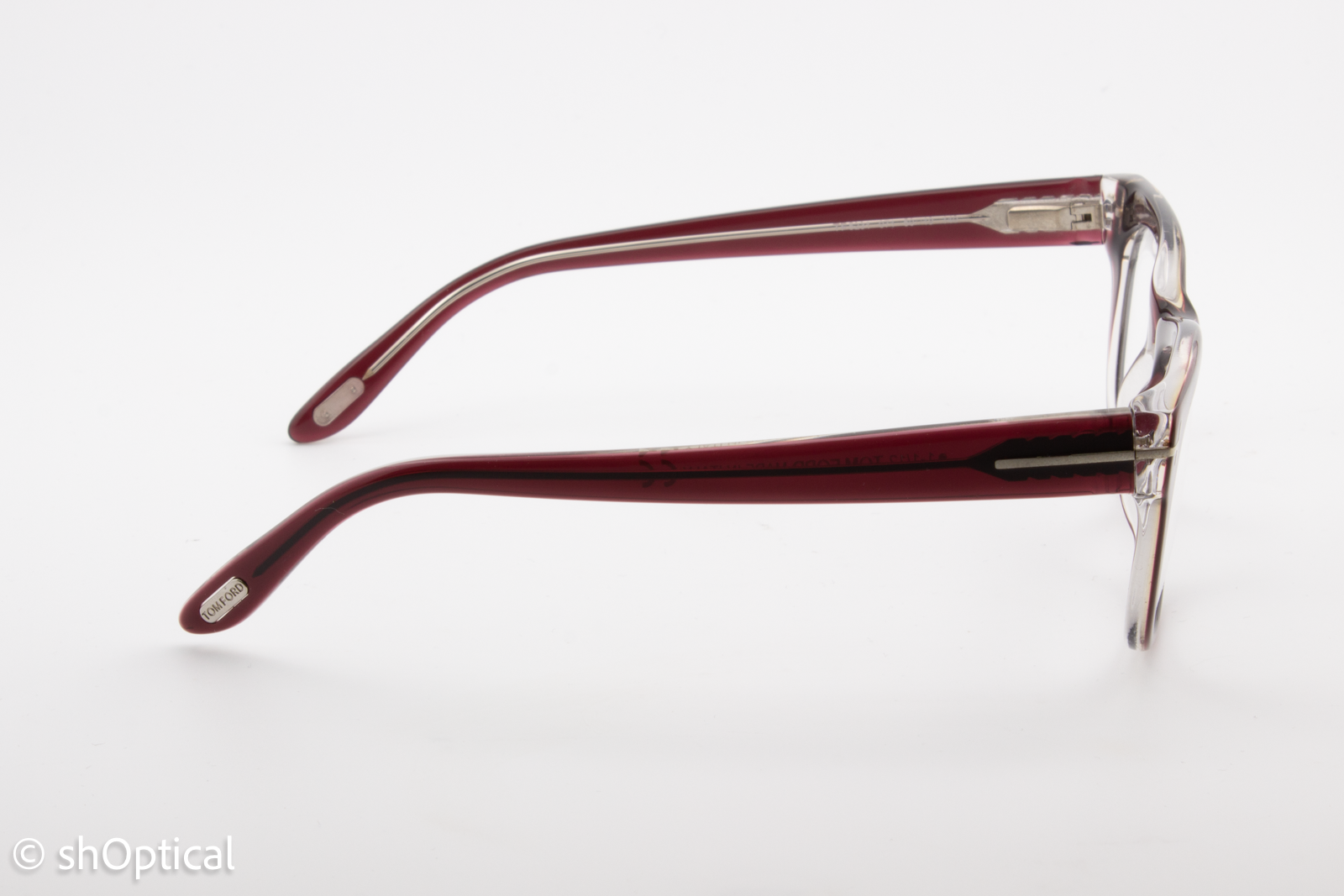 Tom Ford TF5231  Unisex Square Glasses Frame Burgundy 50mm