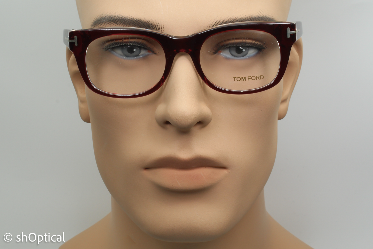 Tom Ford TF5231  Unisex Square Glasses Frame Burgundy 50mm