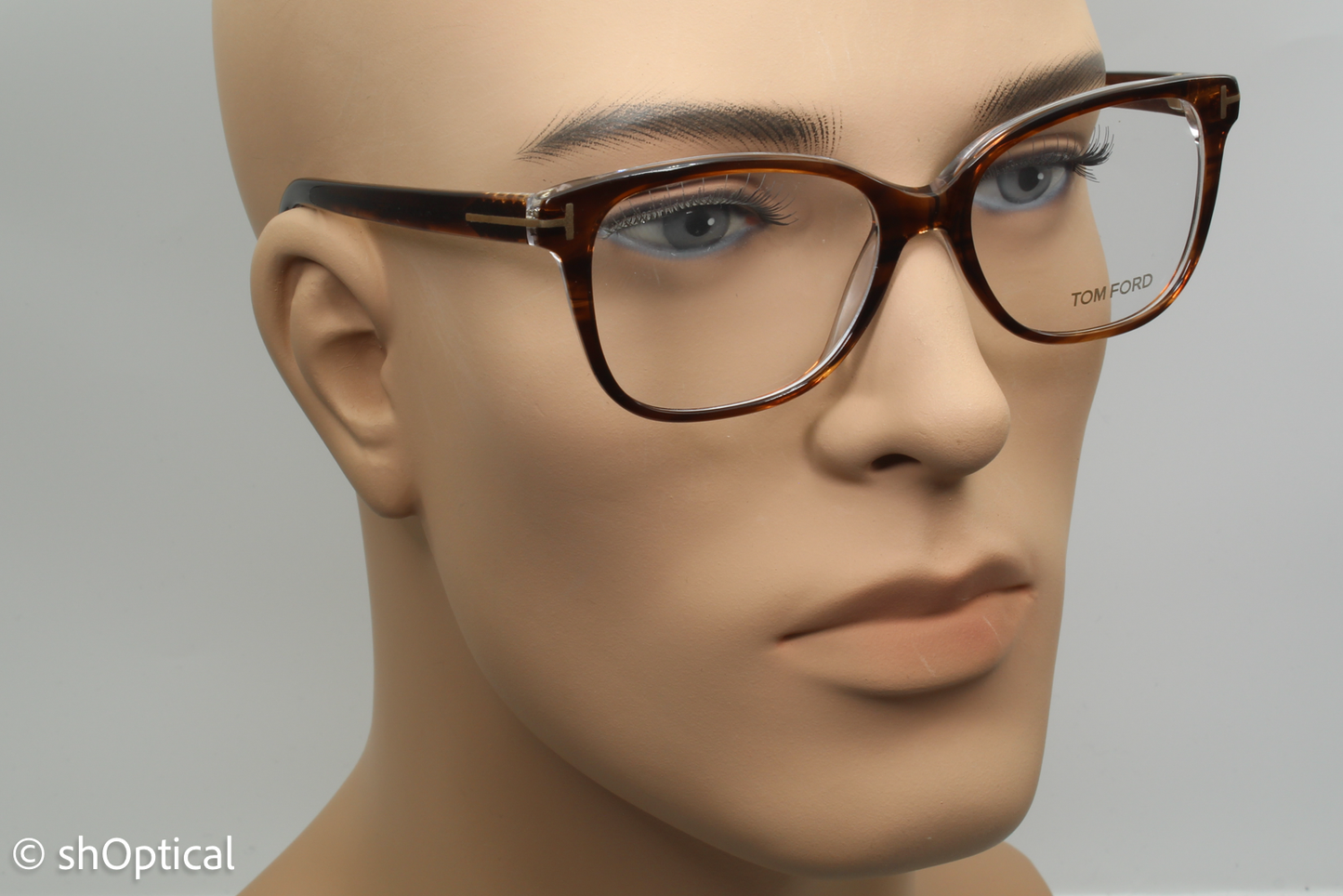 Tom Ford TF5233  Unisex Rectangular Glasses Frame Havana 53mm