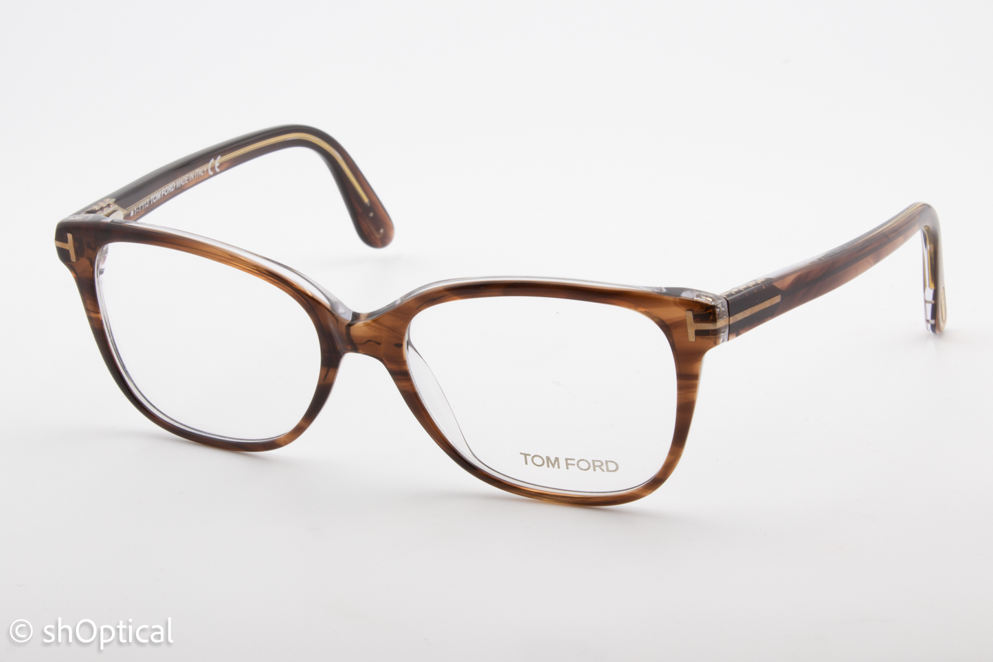 Tom Ford TF5233  Unisex Rectangular Glasses Frame Havana 53mm