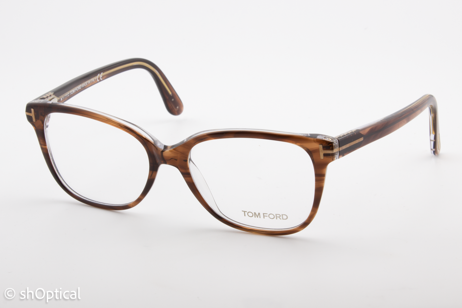 Tom Ford TF5233  Unisex Rectangular Glasses Frame Havana 53mm