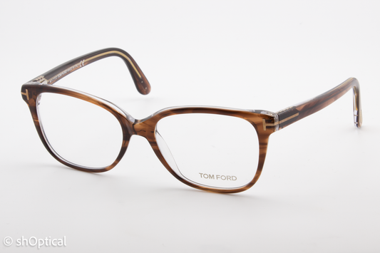 Tom Ford TF5233  Unisex Rectangular Glasses Frame Havana 53mm